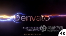 4K超高清电流能量闪光标志LOGO动画AE模板AE工程文件 Electric Energy Logo Reveal