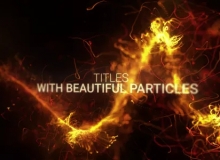 漂亮抽象粒子文字标题片头AE模板 Videohive Abstract Particles Titles Trailer