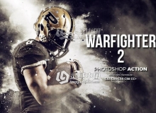 超酷粉尘爆炸英文版PS动作 Warfighter 2 Photoshop Action