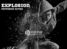 碎片爆炸PS动作 Explosion Photoshop Action