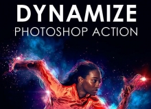 烟雾灯光光绘PS动作 Dynamize Photoshop Action 附视频教程