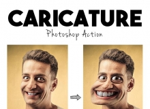 超酷漫画作品PS动作 Caricature Photoshop Action(附视频教程)