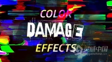 PR预设-适合嘻哈说唱摇滚电子技术重金属活力时尚音乐视频 Color Damage Effects Presets for Premiere Pro