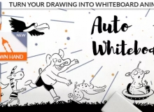 自动创建手绘动画效果AE脚本预设 Videohive Auto Whiteboard