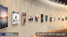 逼真画展美术馆场景展示3D艺术展览摄影作品活动照片PR相册模板 Realistic 3D Photo Gallery