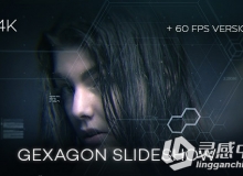 高科技数字化界面设计预告AE模板 VideoHive Gexagon Slideshow