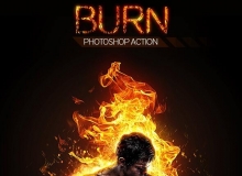 超酷火焰PS动作 Burn Photoshop Action 附视频教程