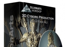 ZBrush概念机器人雕刻视频教程ZillionArtsWorkshop 3D Cyborg Production