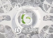 白色滚动齿轮LOGO标志展示片头AE模板 Videohive White Gears Logo