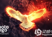 火焰爆炸标志显示和火焰照片动画效果展示幻灯片AE模板 Videohive Fire Explosion L...