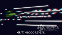Grunge屏幕故障RGB分裂数字失真标志logo片头AE模板AE工程文件 Screen Glitch Logo Reveal