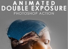 GIF动画双重曝光PS动作 Animated Double Exposure PS Action