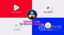 简约2D图形演绎LOGO动画效果4K视频 DaVinci Resolve达芬奇模板 工程 文件