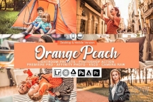 家庭人像温暖橙桃色LR预设手机预设LUT预设 Orange Peach Lightroom Presets