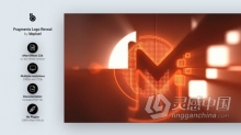 标志碎片空间中飞行聚集故障解码效果电影LOGO片头AE模板AE工程文件 Fragments Logo Reveal