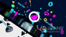 创意两种场景效果循环切换展示霓虹灯几何3D立方体视频片头 AE模板 AE工程文件 Ring Logo